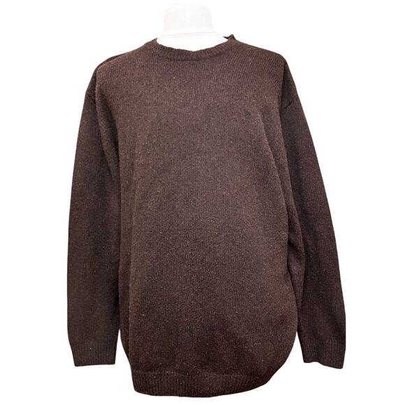 Cabela’s Men’s Wool Blend Sweater XL Tall Brown Crewneck Pullover Jumper - Picture 1 of 6